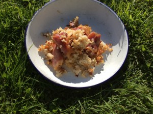 rice bacon